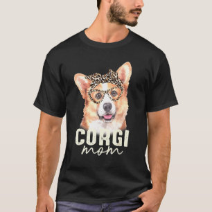 Corgi Leopard Print Bandanna Dog T-Shirt