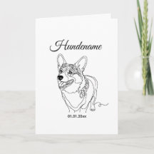 Corgi Line Art personalized dog