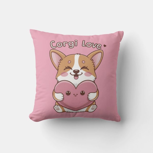 Corgi Love  Cushion (Front)