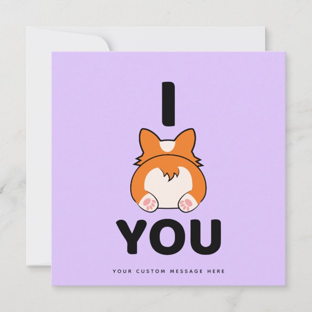 Corgi Love Custom Card (Front)