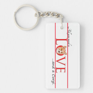 Corgi Love Keychain