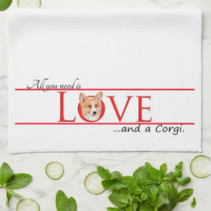 Corgi Love Kitchen Towel