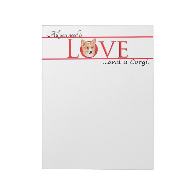 Corgi Love Notepad (Rotated)