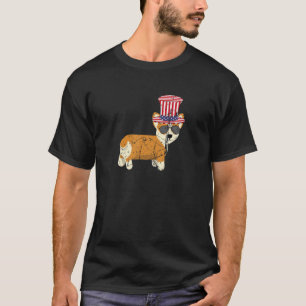 Corgi Lover Incorgnito Patriotic Hat Aviator Sungl T-Shirt
