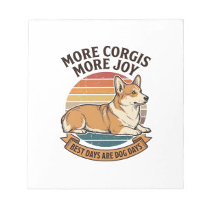 Corgi Lover Shirt Vintage Engraving Dog Quote Desi Notepad