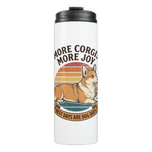 Corgi Lover Shirt Vintage Engraving Dog Quote Desi Thermal Tumbler
