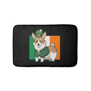 Corgi lover st Patrick's day Bath Mat
