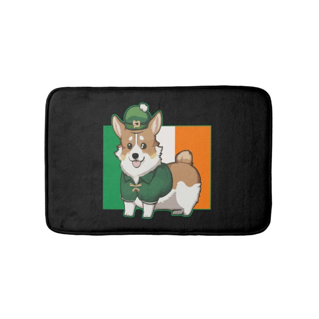 Corgi lover st Patrick's day Bath Mat (Front)