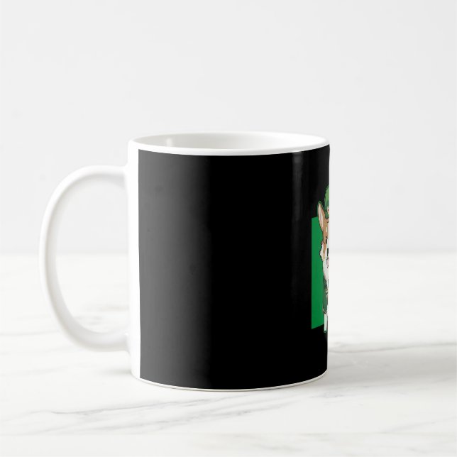 Corgi lover st Patrick's day Coffee Mug (Left)