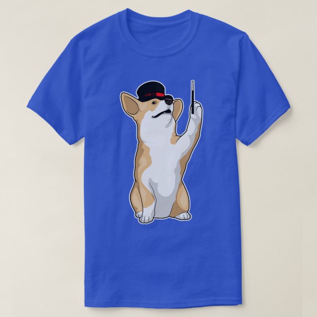 Corgi Magician Magic wand T-Shirt (Design Front)