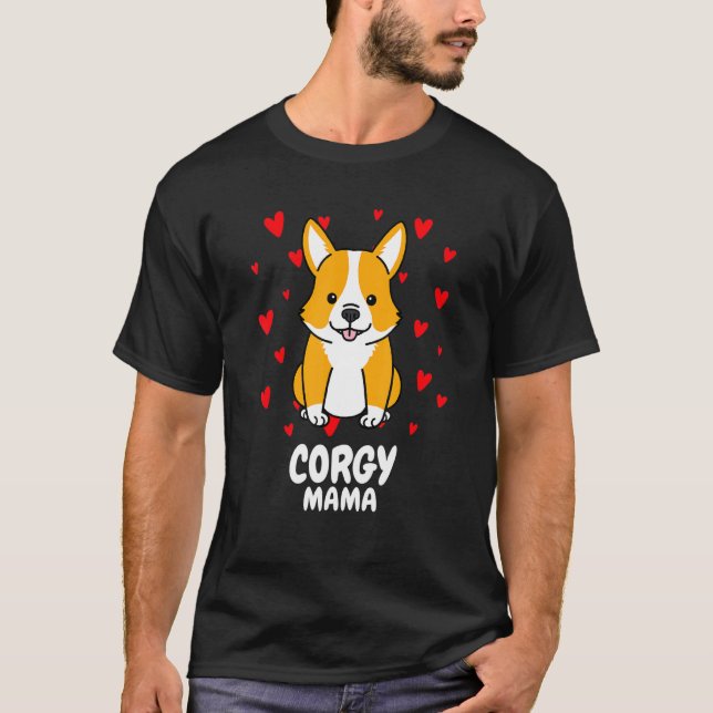 Corgi Mama Corgi Mum Crazy Dog Women Girls T-Shirt (Front)