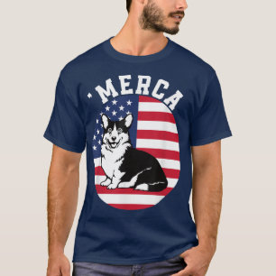 Corgi Merica 4th of July American Puppy USA Dog Co T-Shirt