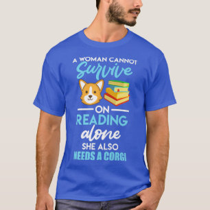 Corgi mistress reading and dogs Women Dog Owner T-Shirt