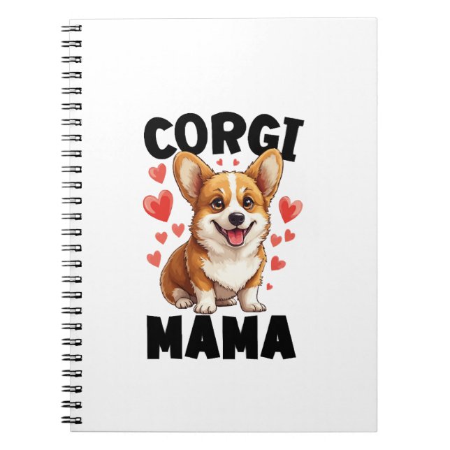 Corgi Mom - Cute Corgi Mama Notebook (Front)
