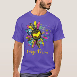 Corgi Mom Sunflower Gifts Dog Mom Mother's Day T-S T-Shirt