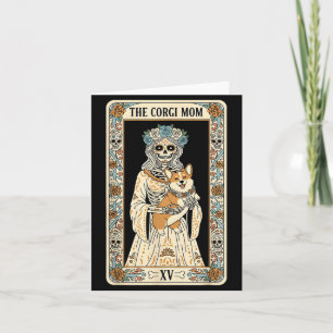 Corgi Mom Tarot Card Skeleton Dog Lover Soky Hallo