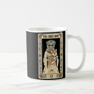Corgi Mom Tarot Card Skeleton Dog Lover Soky Hallo Coffee Mug