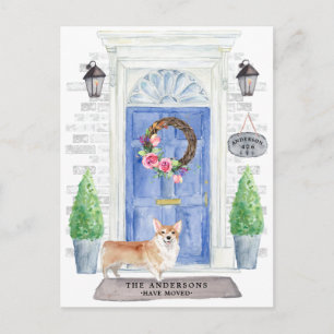 Corgi Moving Announcement Postcard