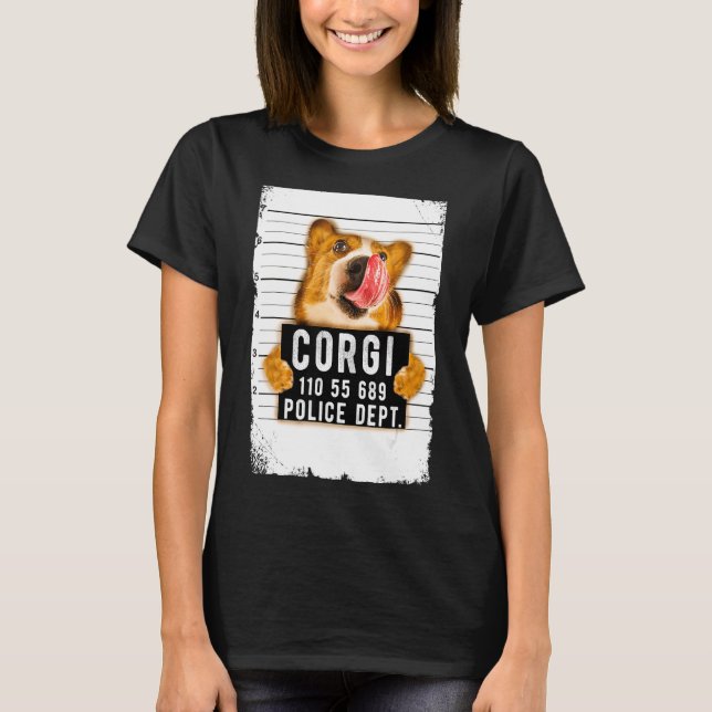Corgi Mug Shot T-Shirt (Front)