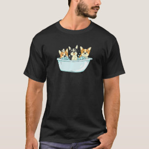 Corgi Mum Dad Crazy Dog Cute Bubble Bath Tub T-Shirt