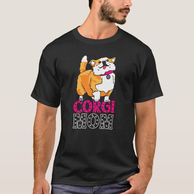 Corgi Mum Derpy Corgo Walking T-Shirt (Front)