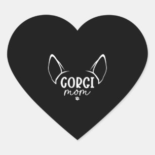 Corgi Mum Heart Sticker