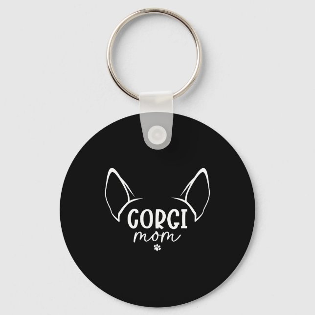 Corgi Mum   Key Ring (Front)