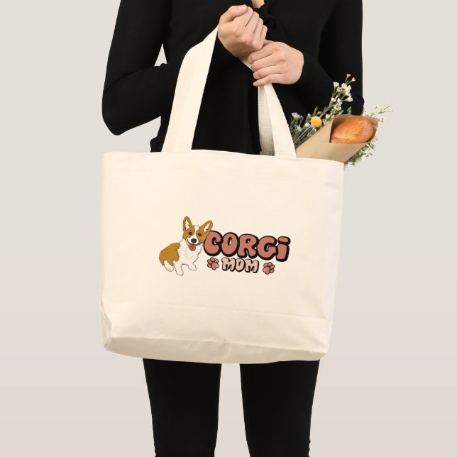 Corgi Mum Large Tote Bag (Front (Product))