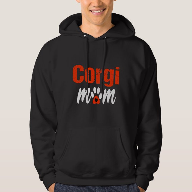 Corgi Mum Mother X S Day Dog  Mama Hoodie (Front)