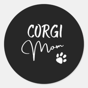 Corgi Mum Pet Gifts for Corgi Dog Lovers And Owner Classic Round Sticker