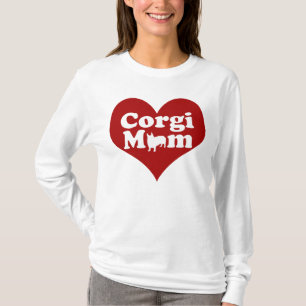 Corgi Mum Red Heart T-Shirt