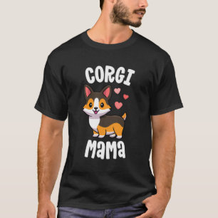 Corgi Mum Shirts For Women Dog Mama Red Tricolor C