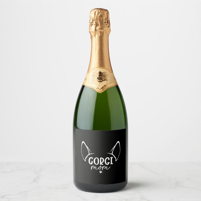 Corgi Mum Sparkling Wine Label (Front)