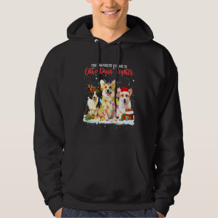 Corgi My Favourite Colour Is Christmas Lights Xmas Hoodie