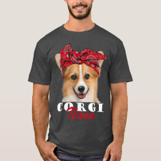 Corgi Nana Cute Corgi Dog Bandanna T-Shirt