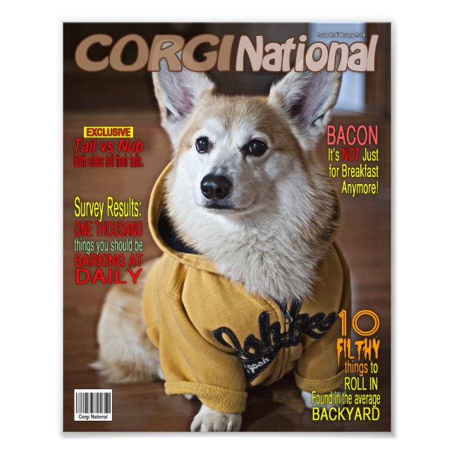 Corgi National Magazine (Customisable Print) Photo Print (Front)