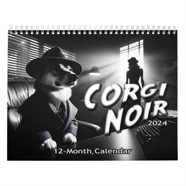 Corgi Noir 2024 Calendar (Cover)