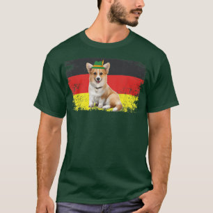 Corgi Oktoberfest Gifts German Flag Lederhosen Alp T-Shirt