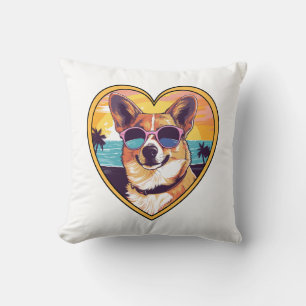 Corgi on the Beach Cushion