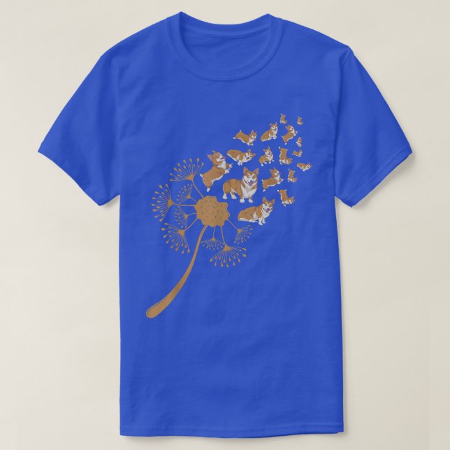 Corgi Owner Dog Lover Pet Animal Dandelion Funny C T-Shirt (Design Front)