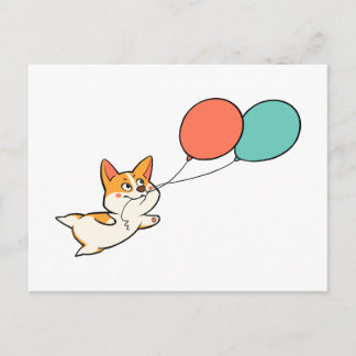 Corgi Party Invitation Postcard