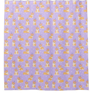Corgi Pattern Shower Curtain