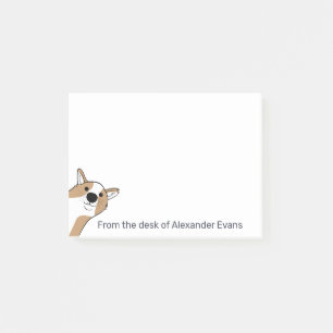 Corgi Peeking Personalise Notes