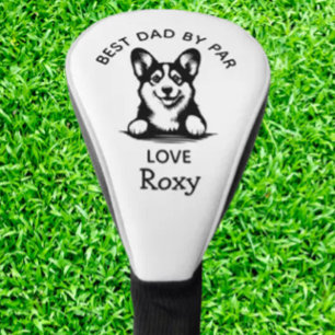 Corgi Peeking Puppy Customise Golf Head Cover
