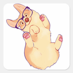 Corgi peets sticker