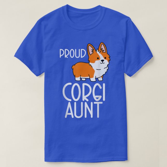 Corgi Pembroke Lover Proud Corgi Aunt  T-Shirt (Design Front)
