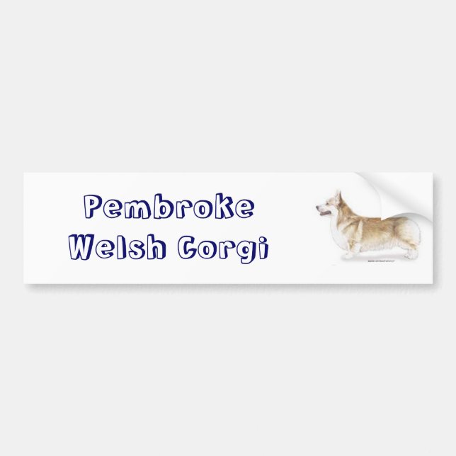 Corgi -- Pembroke Welsh Bumper Sticker (Front)