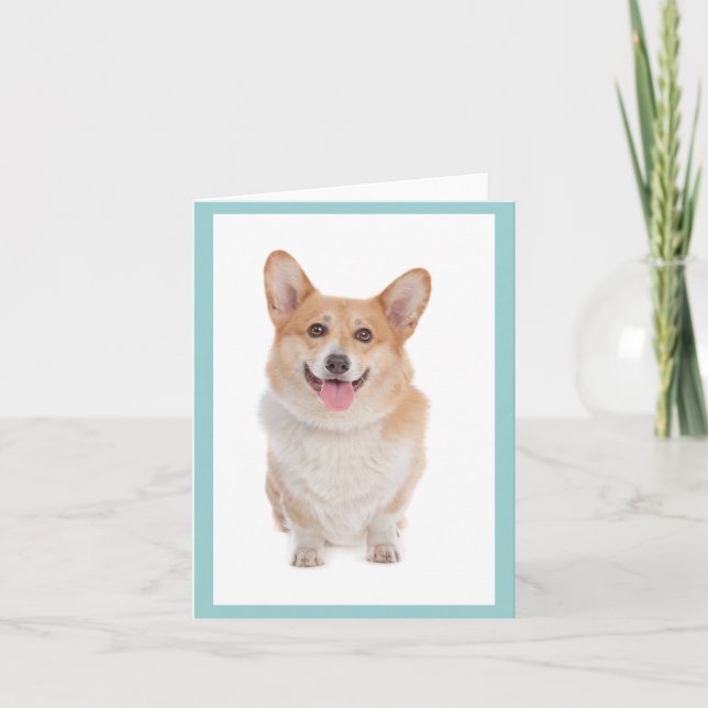 Corgi (Pembroke Welsh) Puppy Dog Note Card (Front)