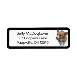 Corgi Photo Return Address Label
