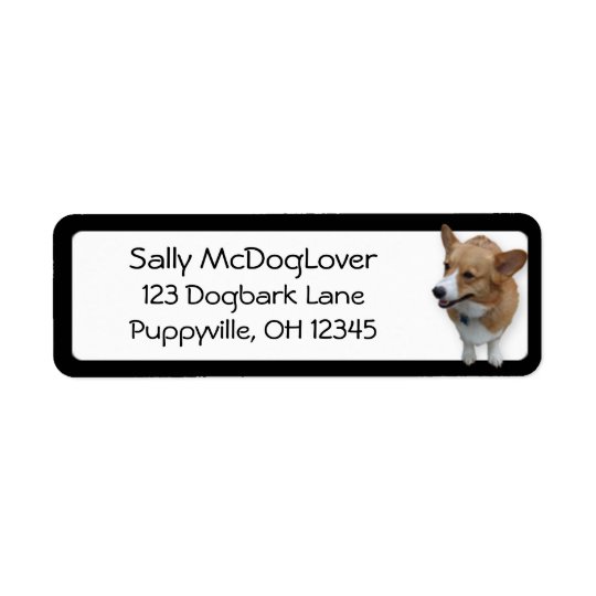 Corgi Photo Return Address Label